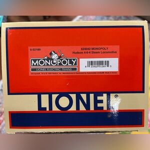 Lionel 6-52189 Monopoly Hudson 4-6-4 Steam Locomotive NEW IN BOX